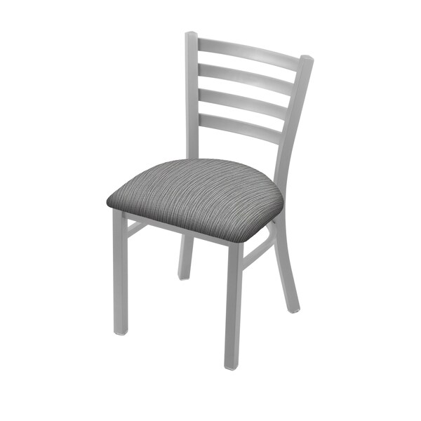400 Jackie 18" Chair with Anodized Nickel Finish and Graph Alpine Seat